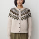 Alpaca Blend Fairisle Cardigan with Merino Wool