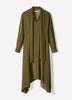 Woven Chiffon Asymmetric Hem Dress