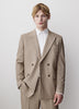 Tapered Taupe Pinstripe Woven Pant