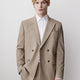Tapered Taupe Pinstripe Woven Pant