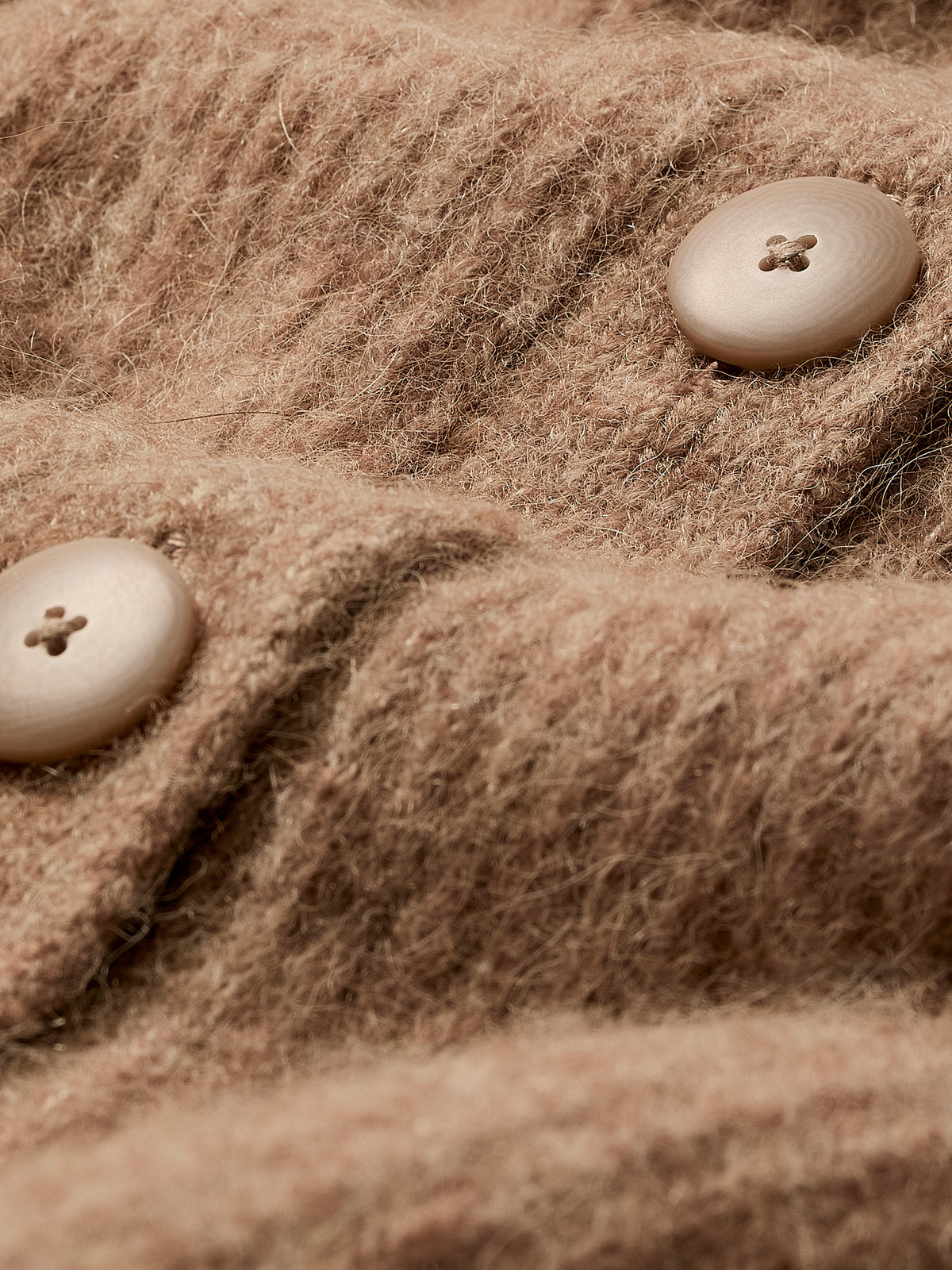 Wool-Blend Long-Sleeve Crew-Neck Cardigan