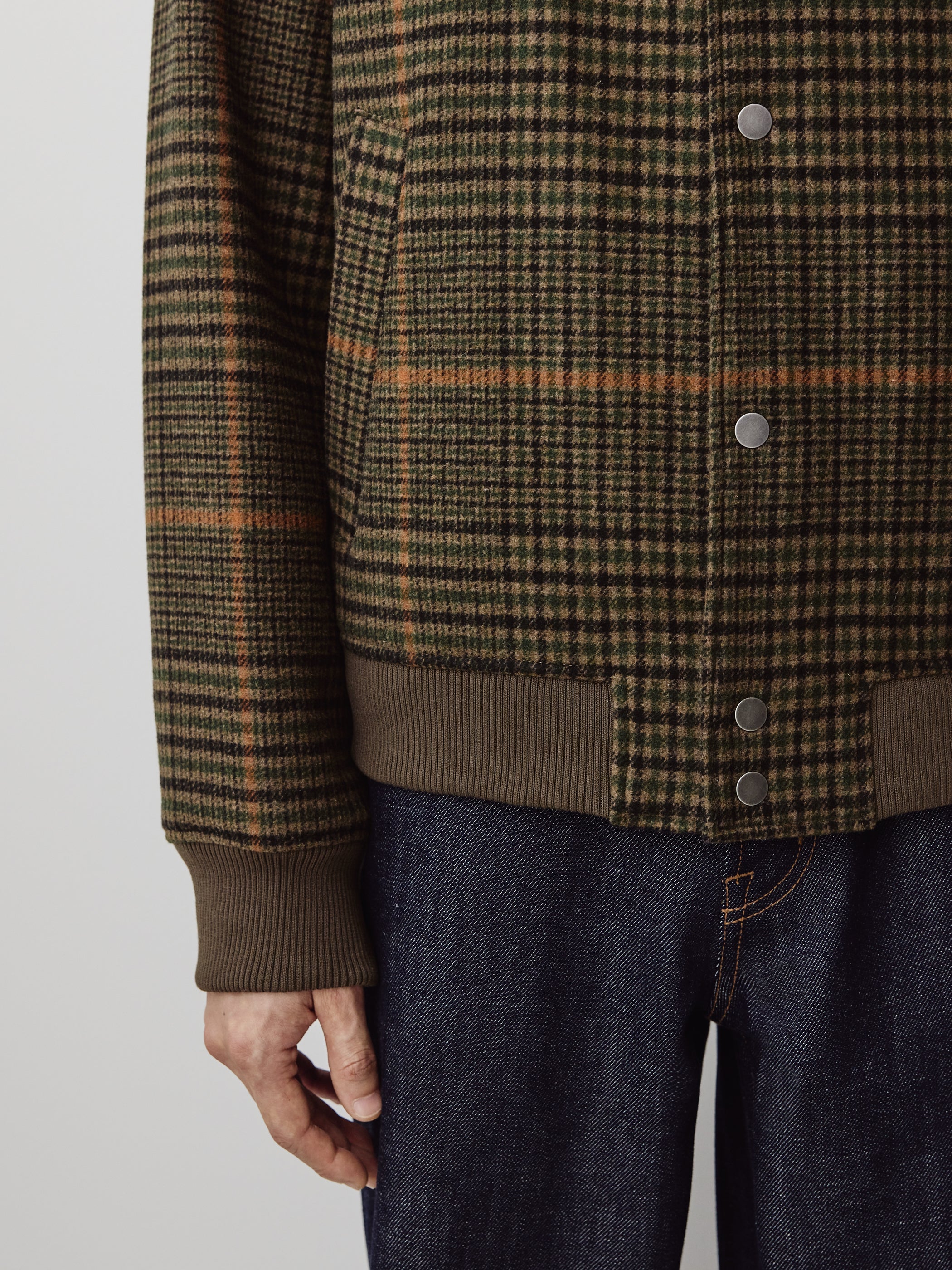 Plaid Wool-Blend Jacket