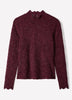 Long-Sleeve Mock-Neck Lace Top