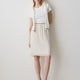 High-Rise Straight Chiffon Skirt