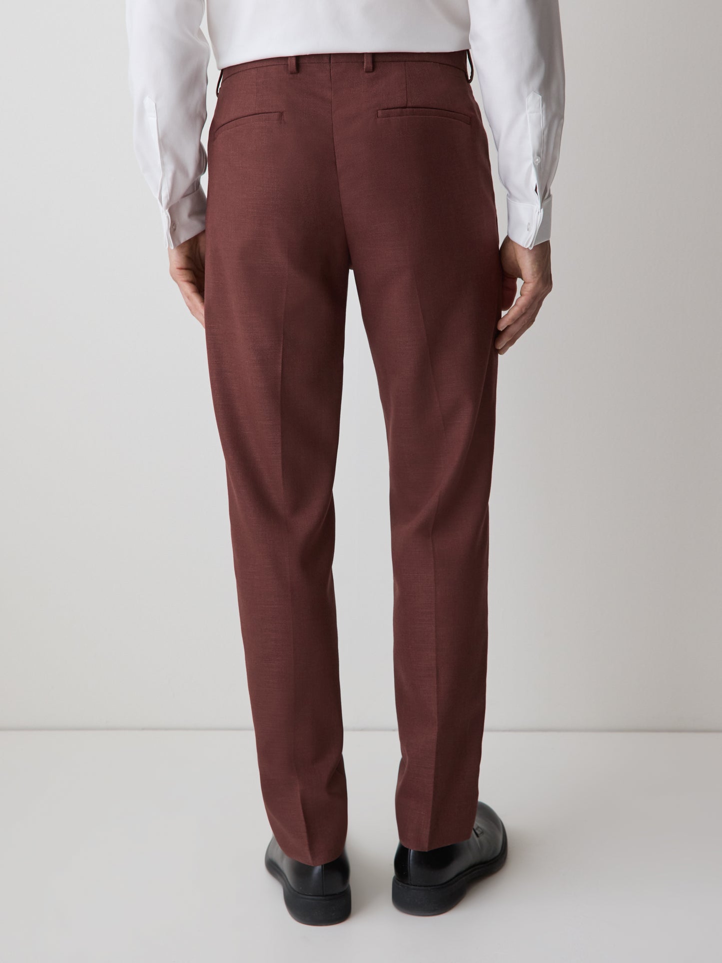 Slim-Fit Deep Berry Suit Pant