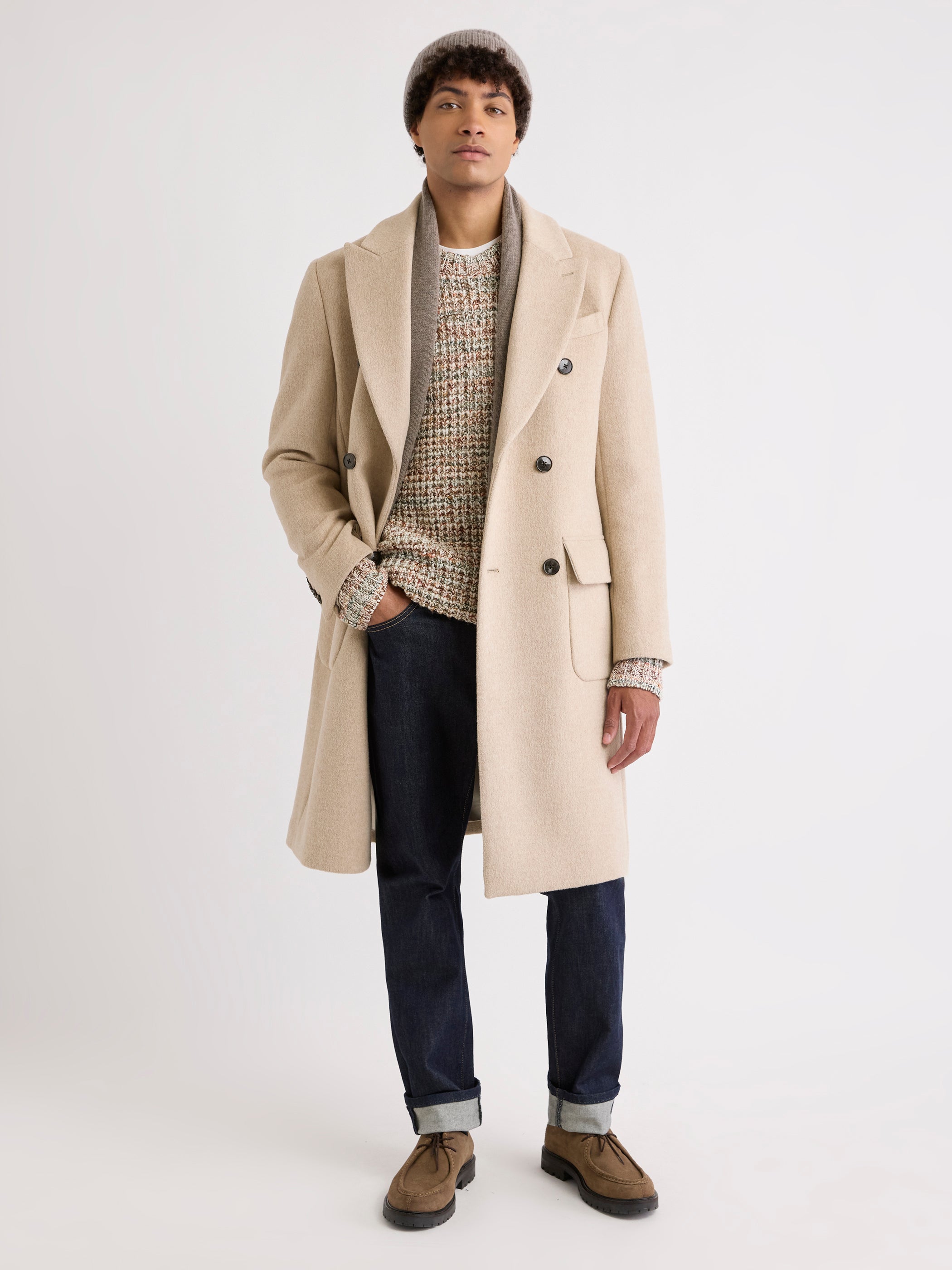 Textured Marled-Wool Sweater