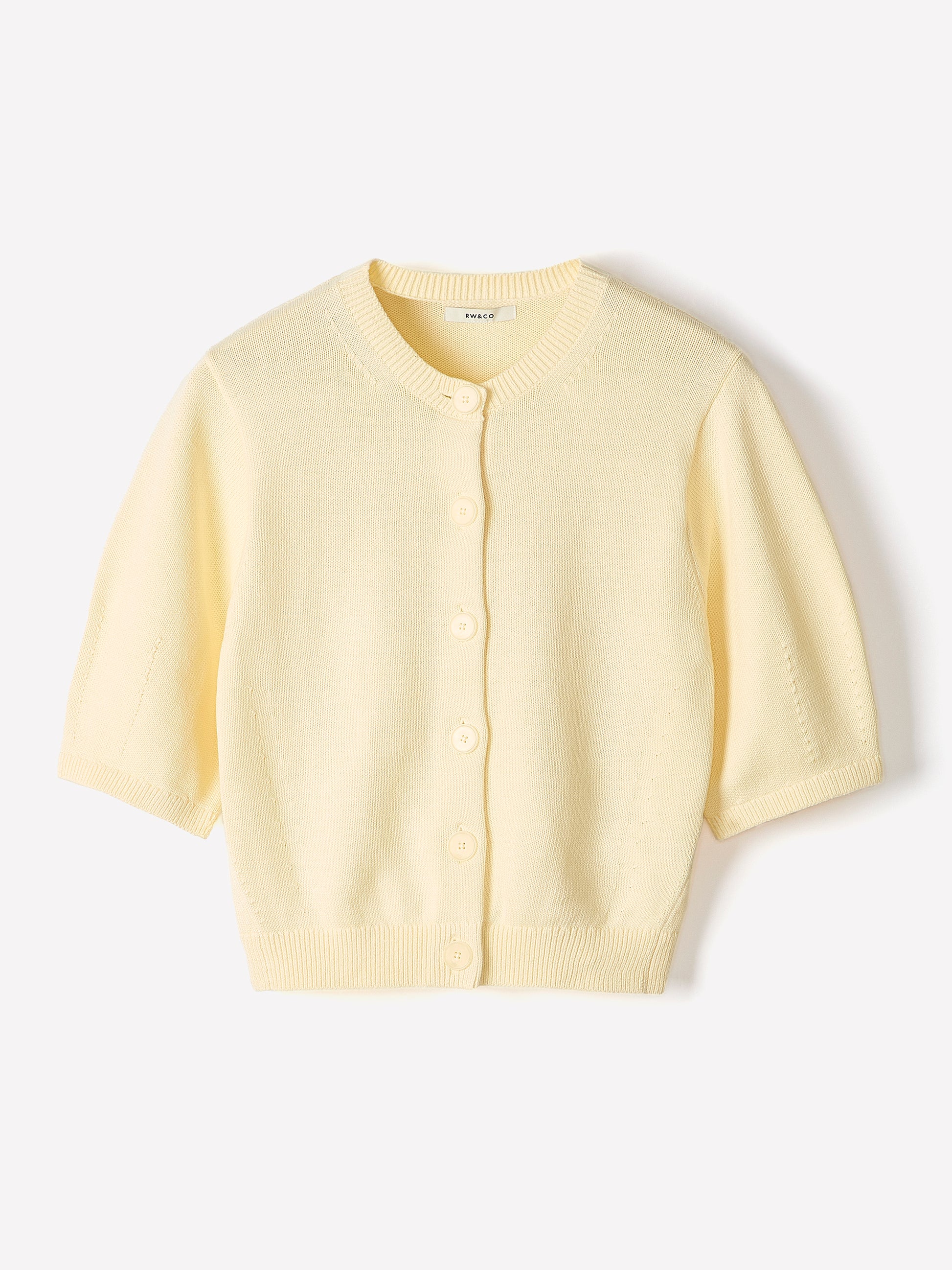 Knit Cotton Cardigan with Elbow Patches