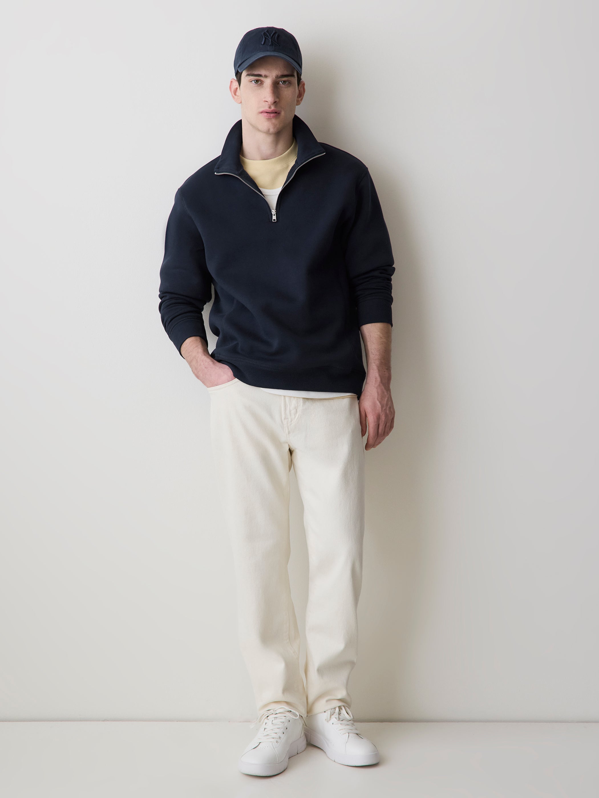 Long-Sleeve Half-Zip Mock-Neck Sweater | RW&CO.