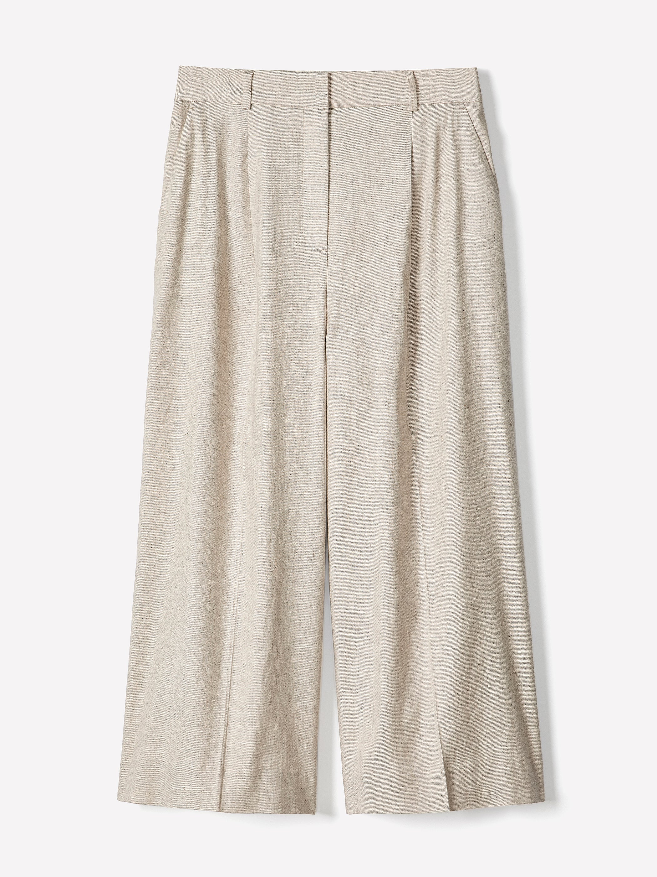 Cropped Wide-Leg High-Rise Pant