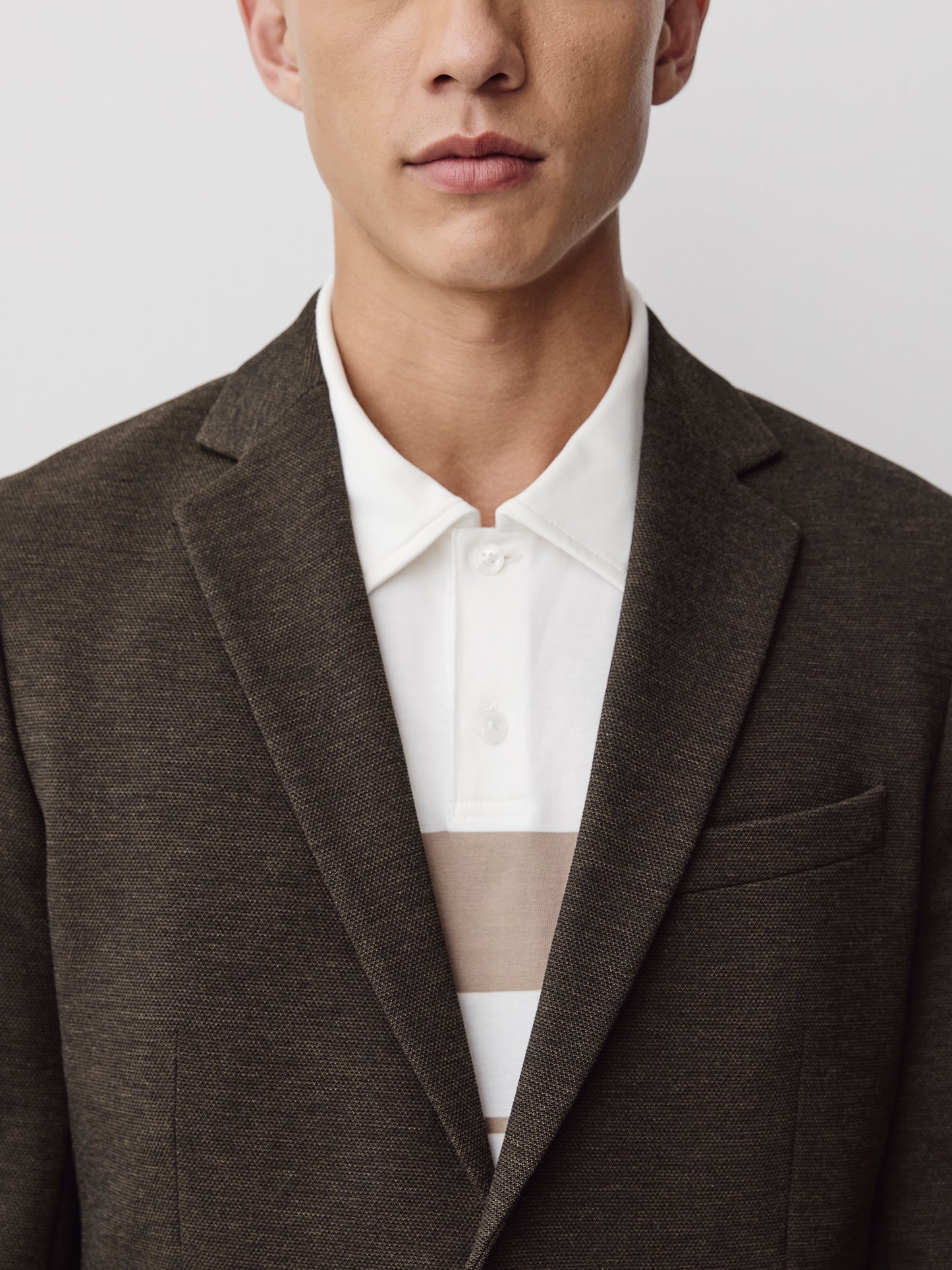 Slim Fit Knit Blazer