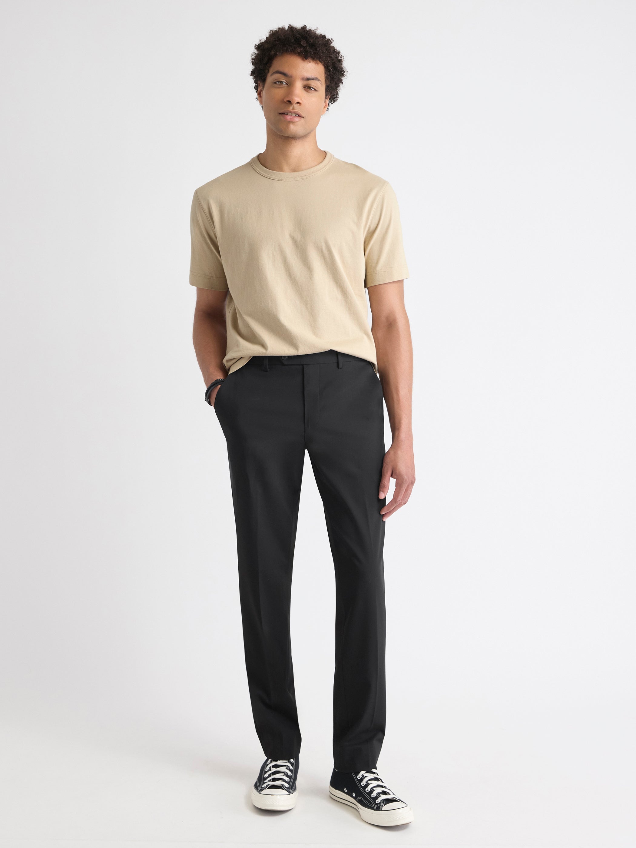 T-Shirt Essentiel à Manches Courtes et Col Rond