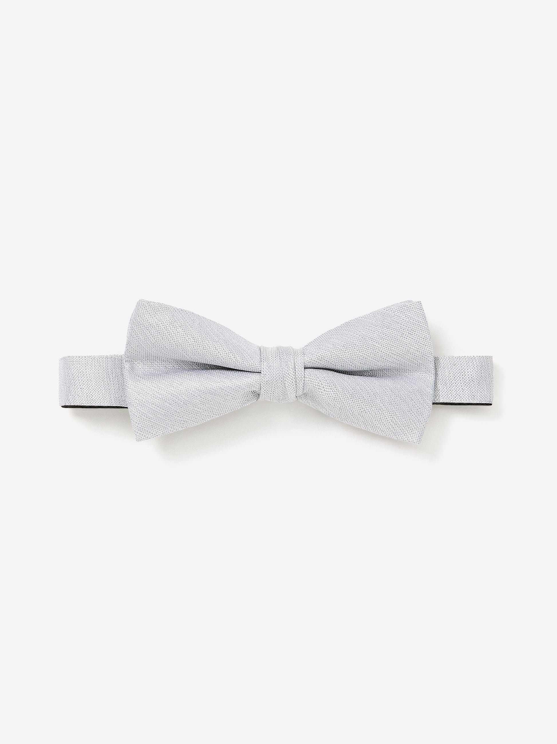 Woven Silk Bow Tie Regular Fit Light Grey
