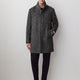 Classic Mock-Neck Wool Coat with Dickey