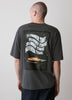 Oversized Short-Sleeve Crew-Neck Tee with Print