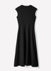 Extended-Sleeve V-Neck Wrap Midi Dress