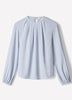 Woven Long Sleeve Blouse Luxe Crepe Fabric