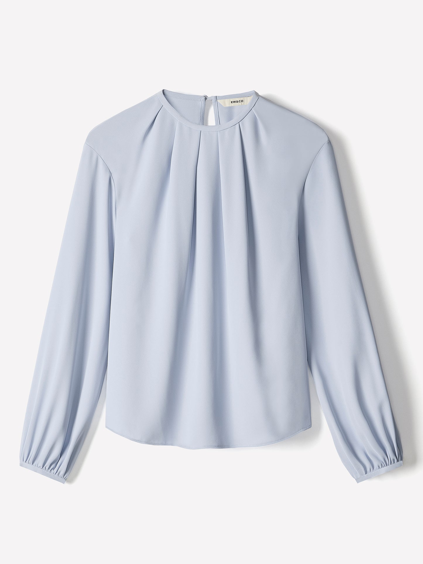 Woven Long Sleeve Blouse Luxe Crepe Fabric