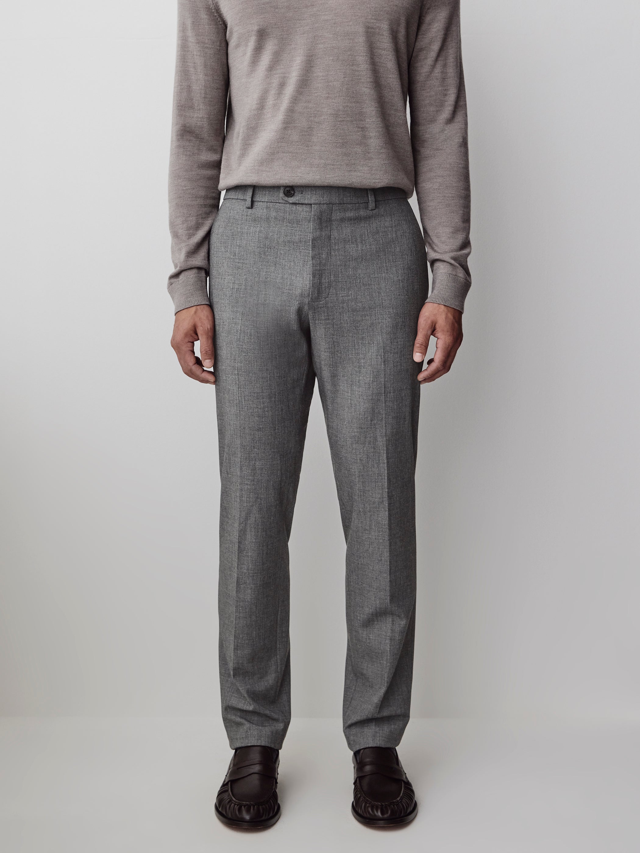 Slim-Leg Wool-Blend Pant
