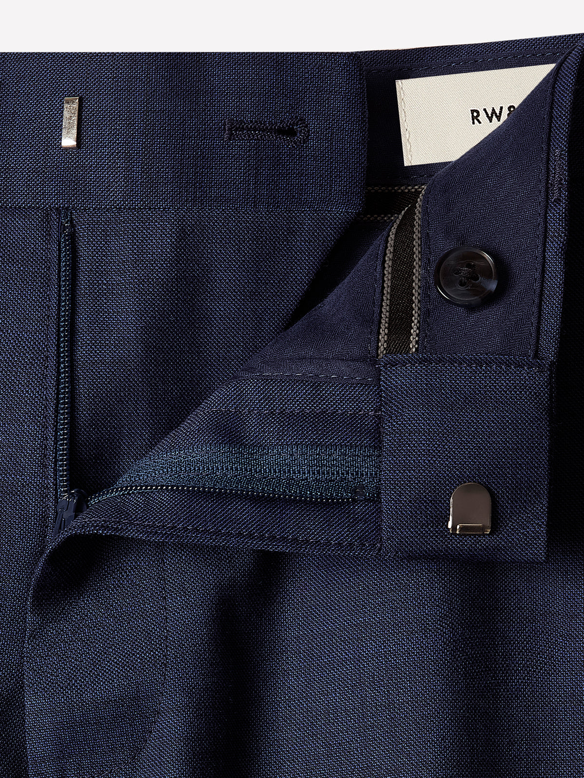 Blue Slim Fit Wool Suit Pant