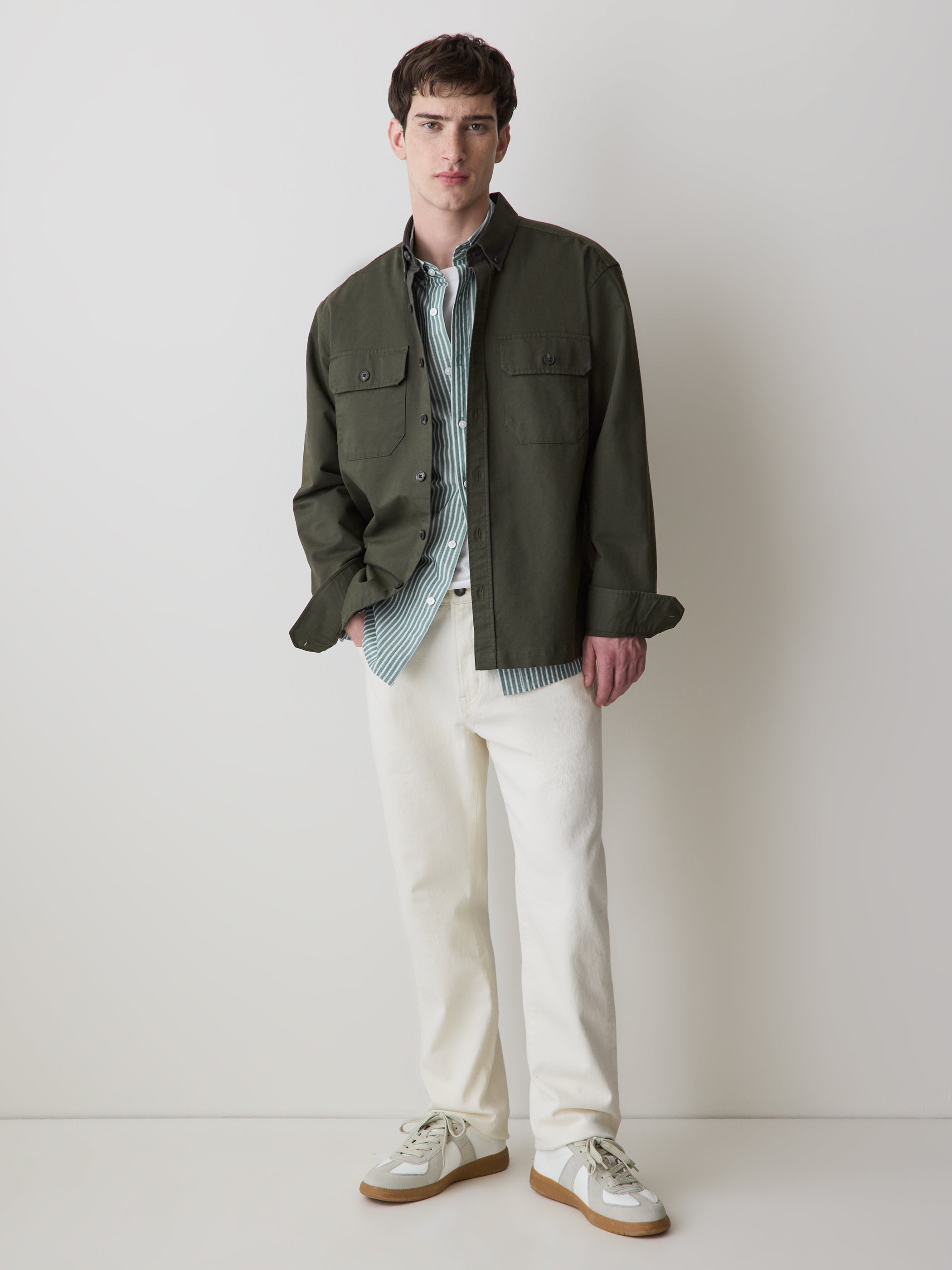 Chemise Rayée à Manches Longues