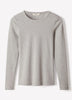 Long-Sleeve Crew-Neck Fitted Ribbed Tee