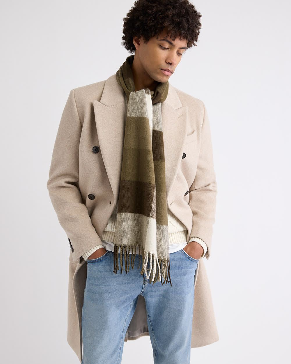 Foulard Carreauté avec Franges