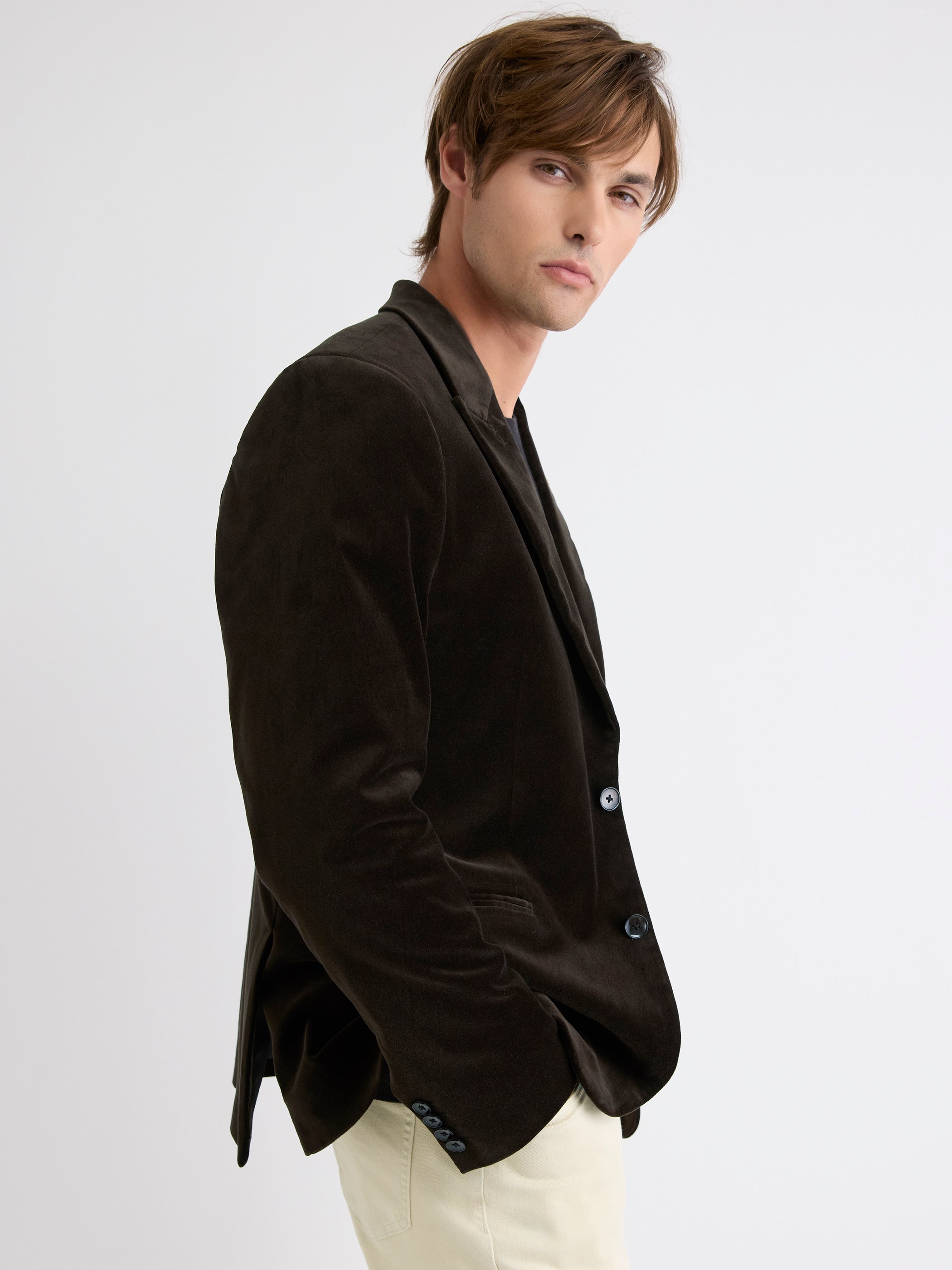 Tailored Fit Velvet Suit Blazer