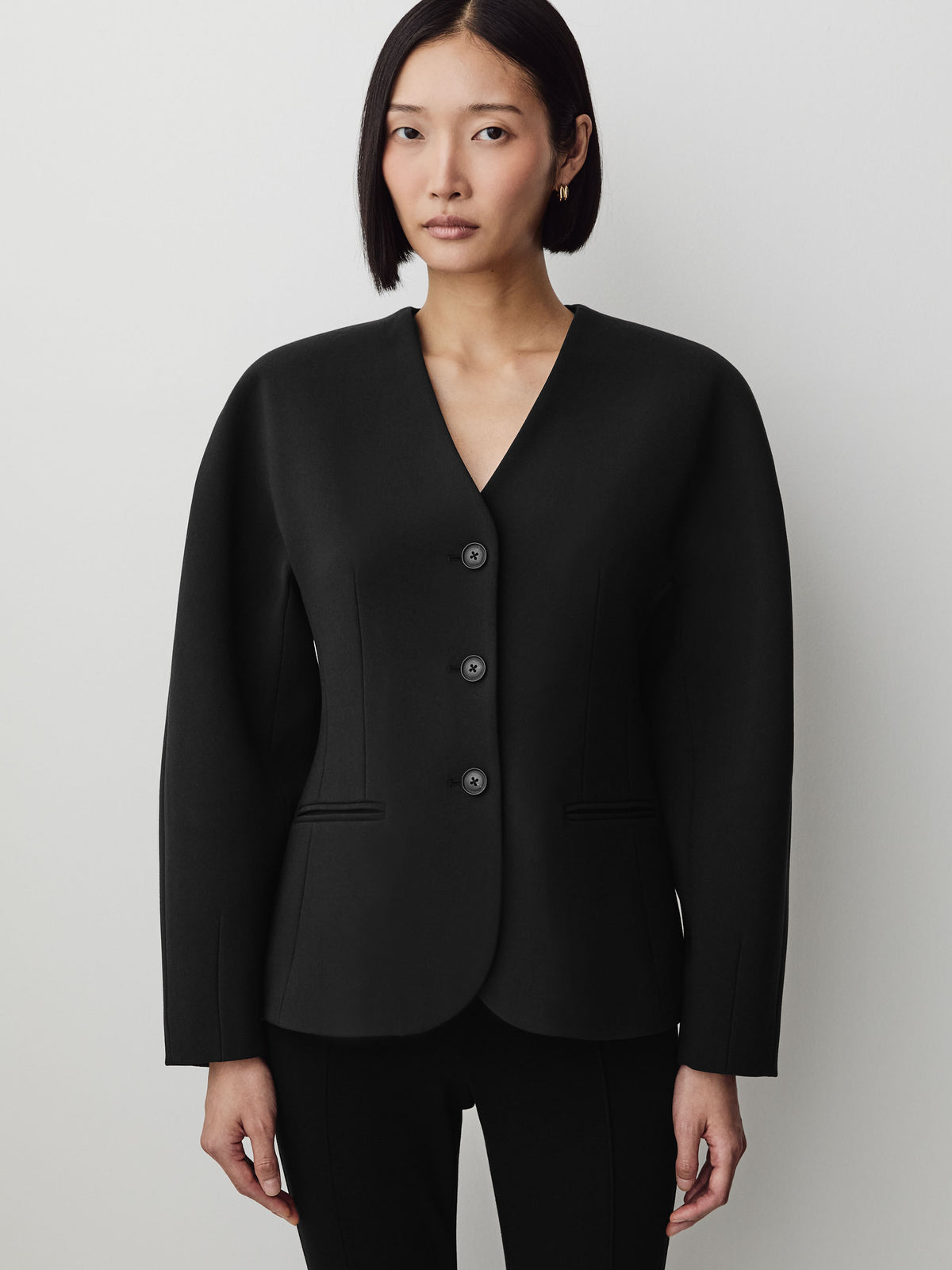 Three-Button Hourglass Blazer