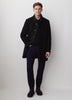 Classic Mock-Neck Wool Coat with Dickey