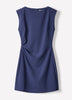 Robe Courte Sans Manches à Col Rond