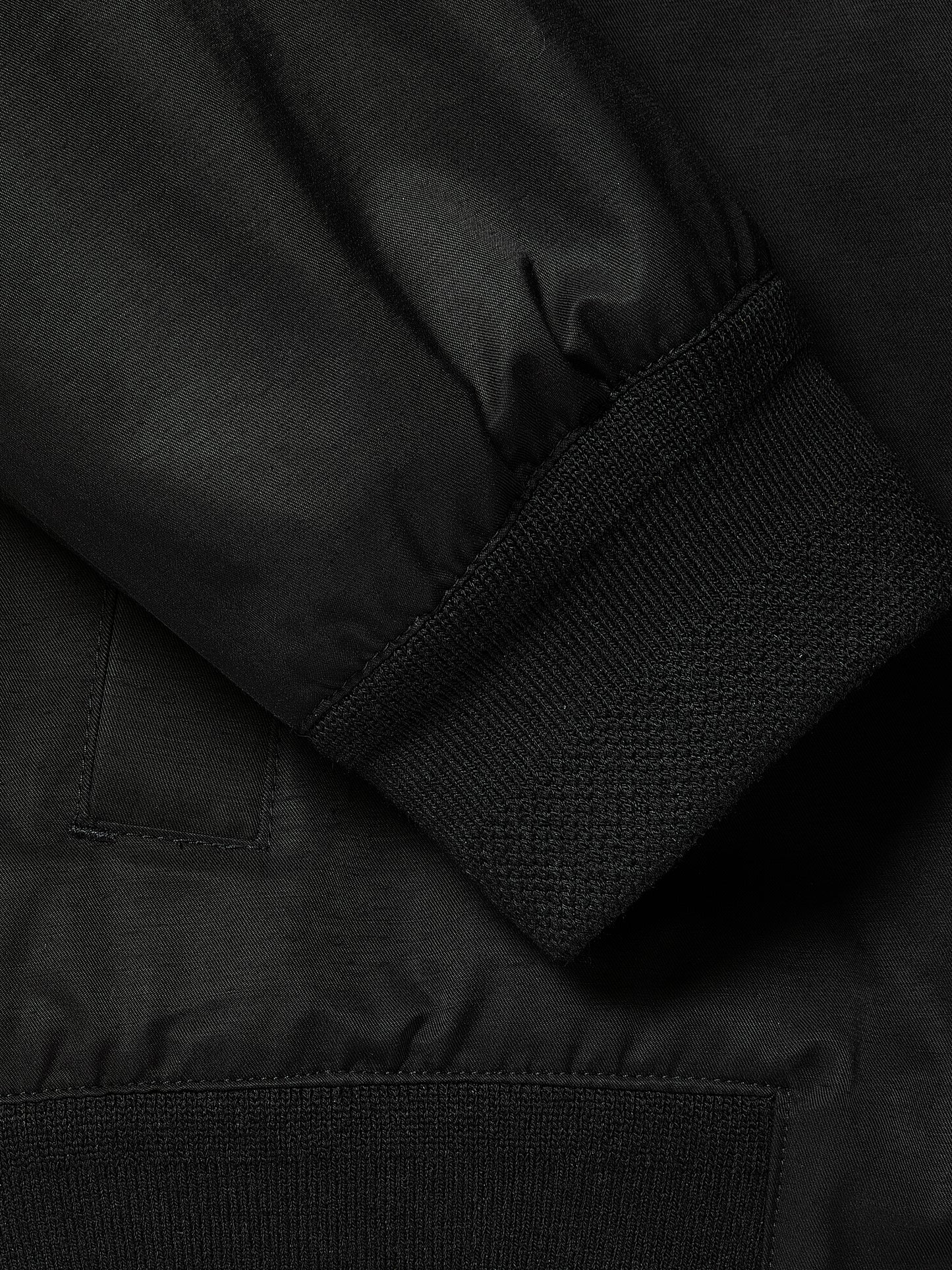 Black Twill Bomber Jacket