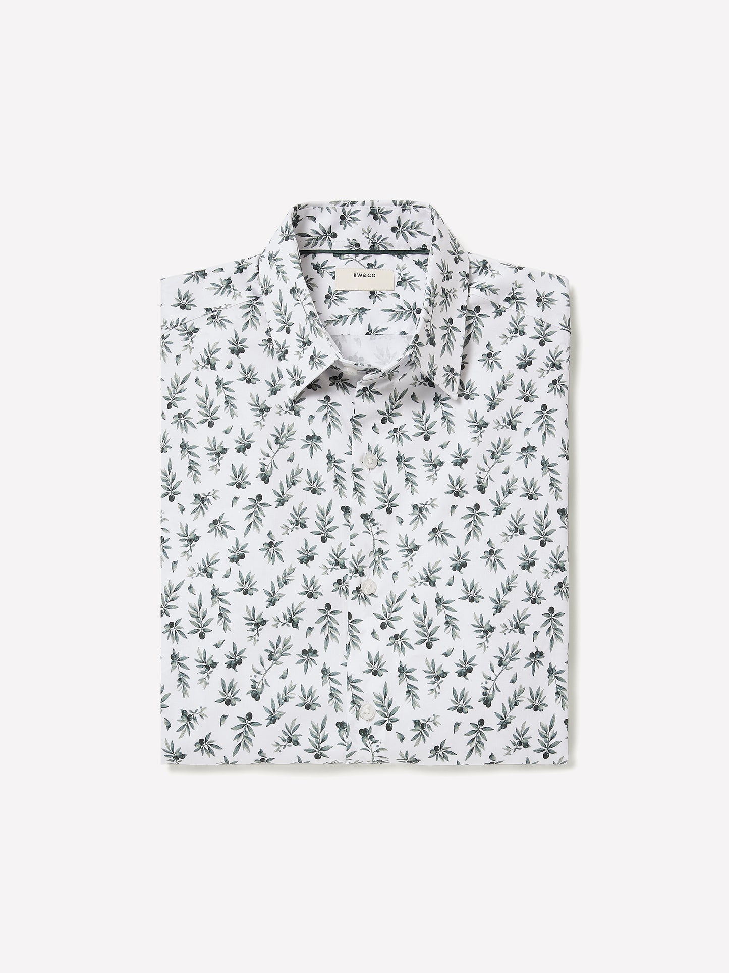 Slim-Fit Sateen Dress Shirt with Print