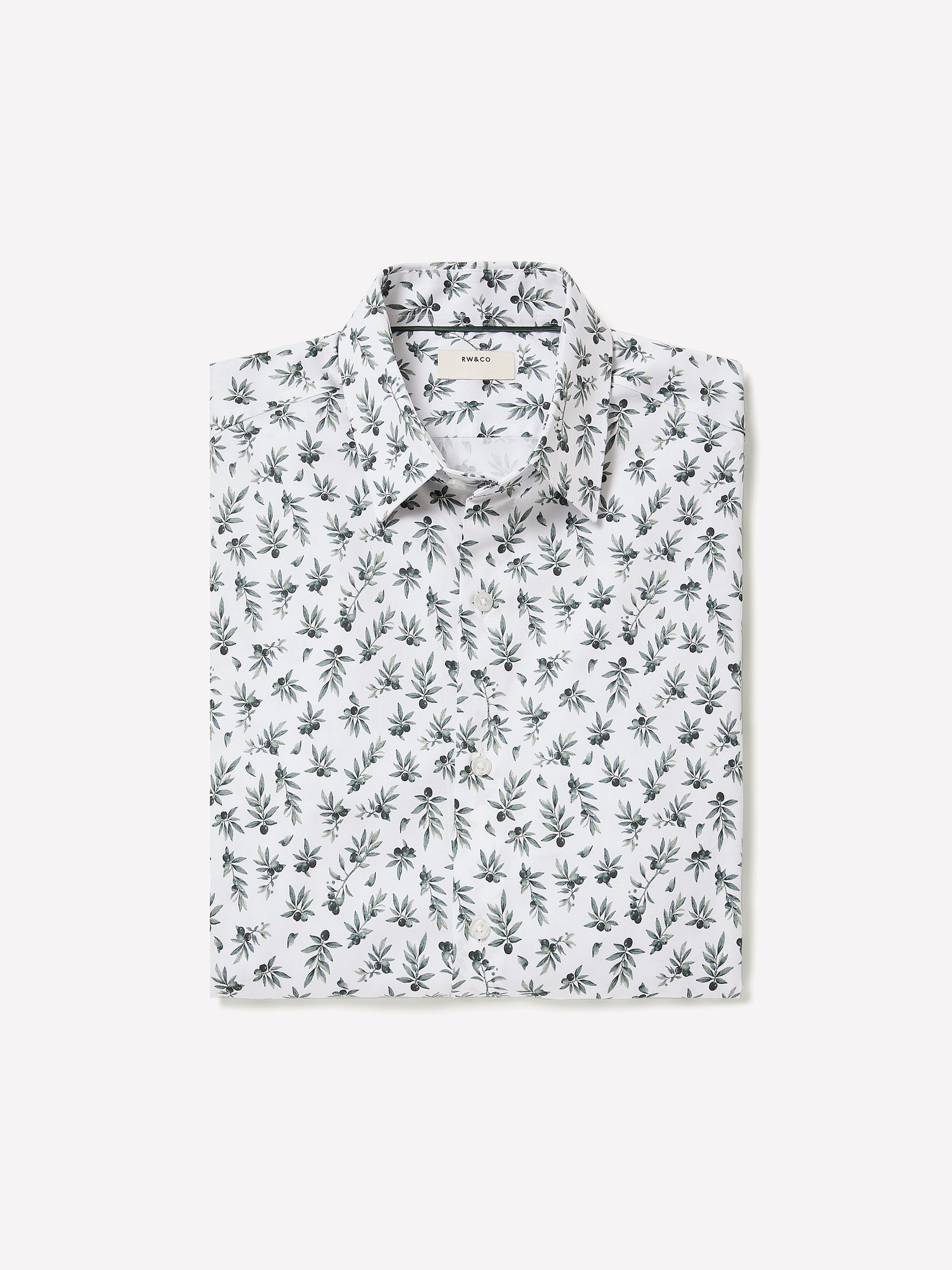 Slim-Fit Sateen Dress Shirt with Print