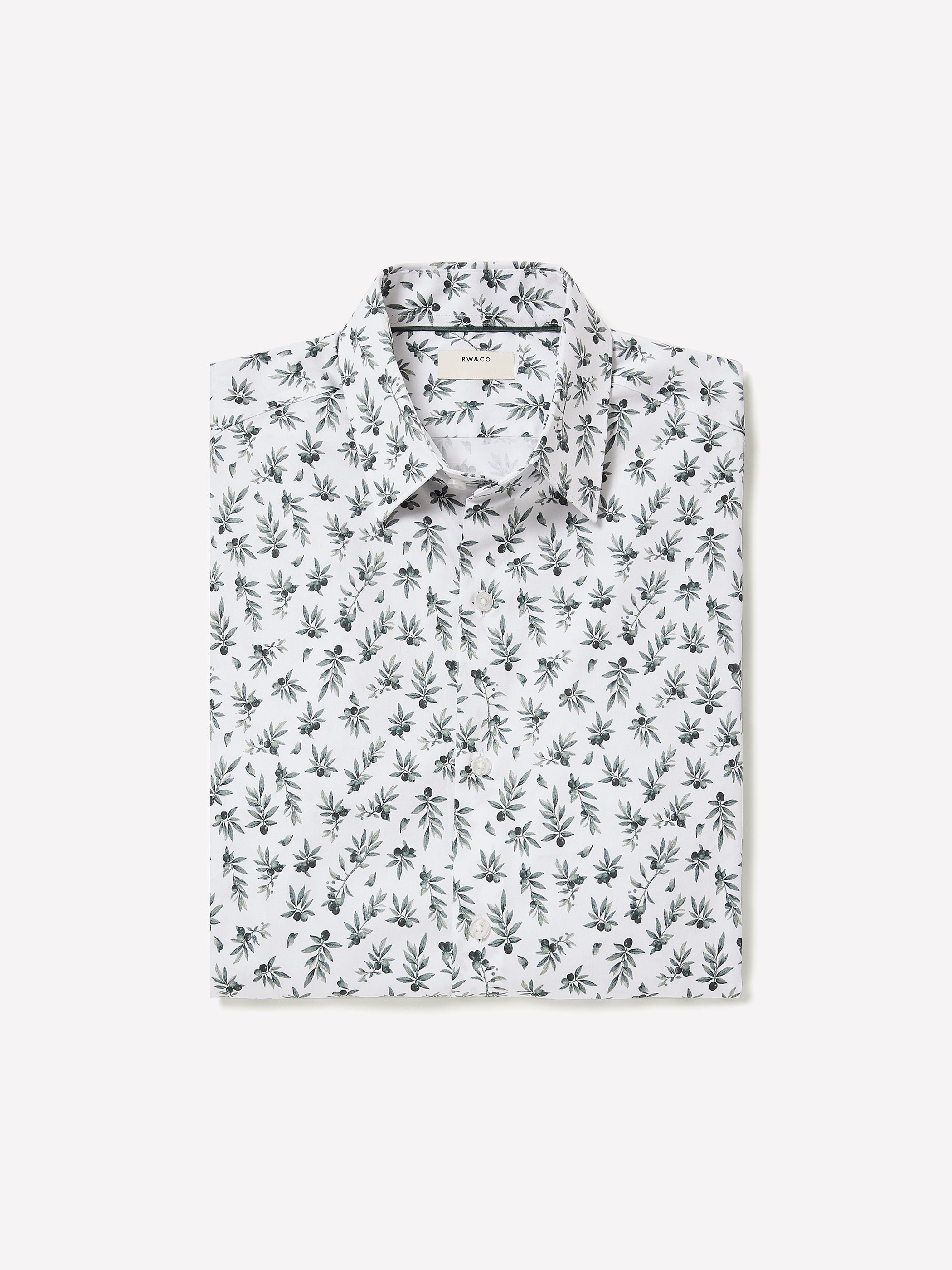 Slim-Fit Sateen Dress Shirt with Print