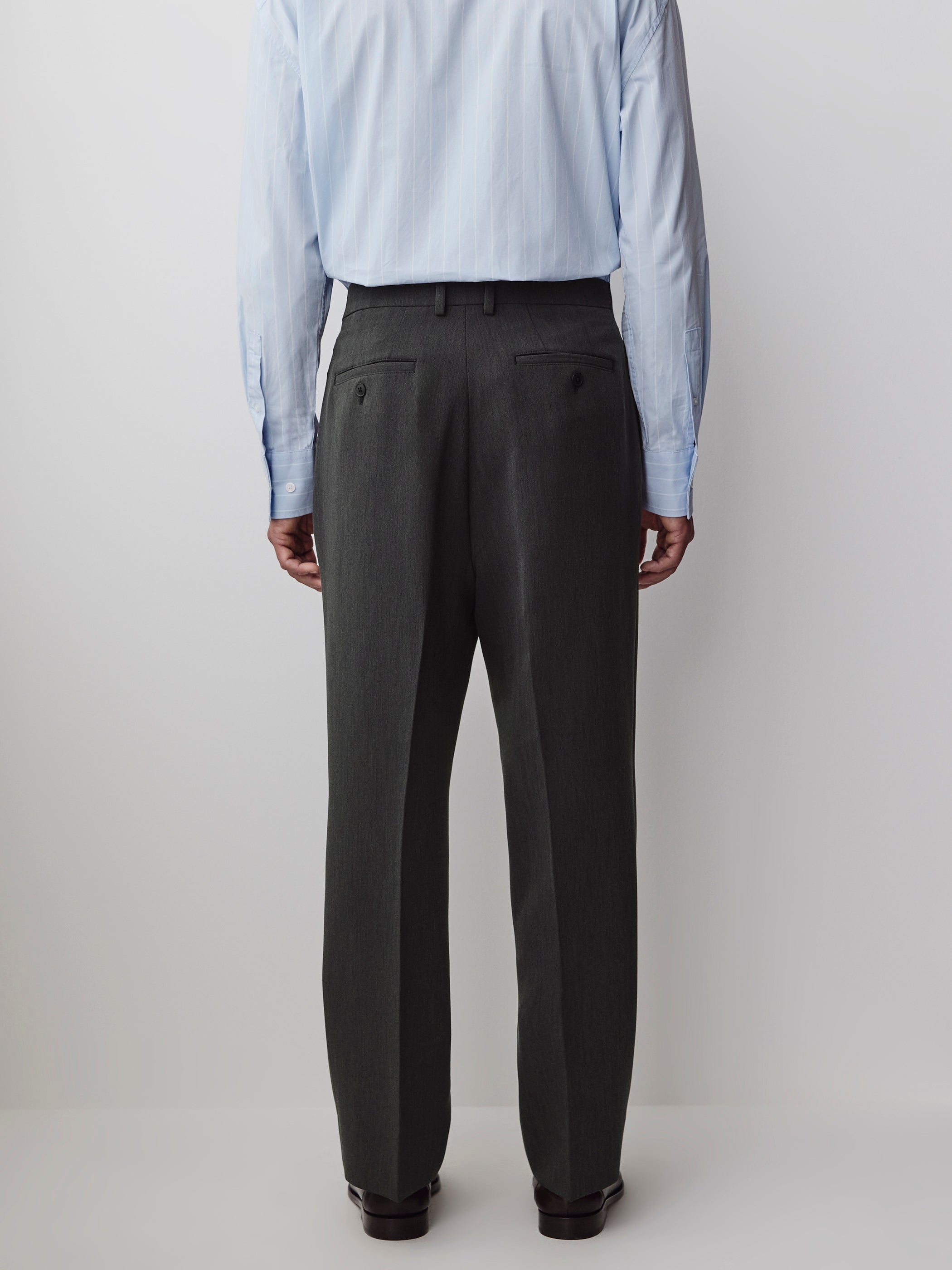 Wide-Leg Pleated Dress Pant