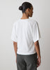 Short-Sleeve Crew-Neck Top with Pleated Detail