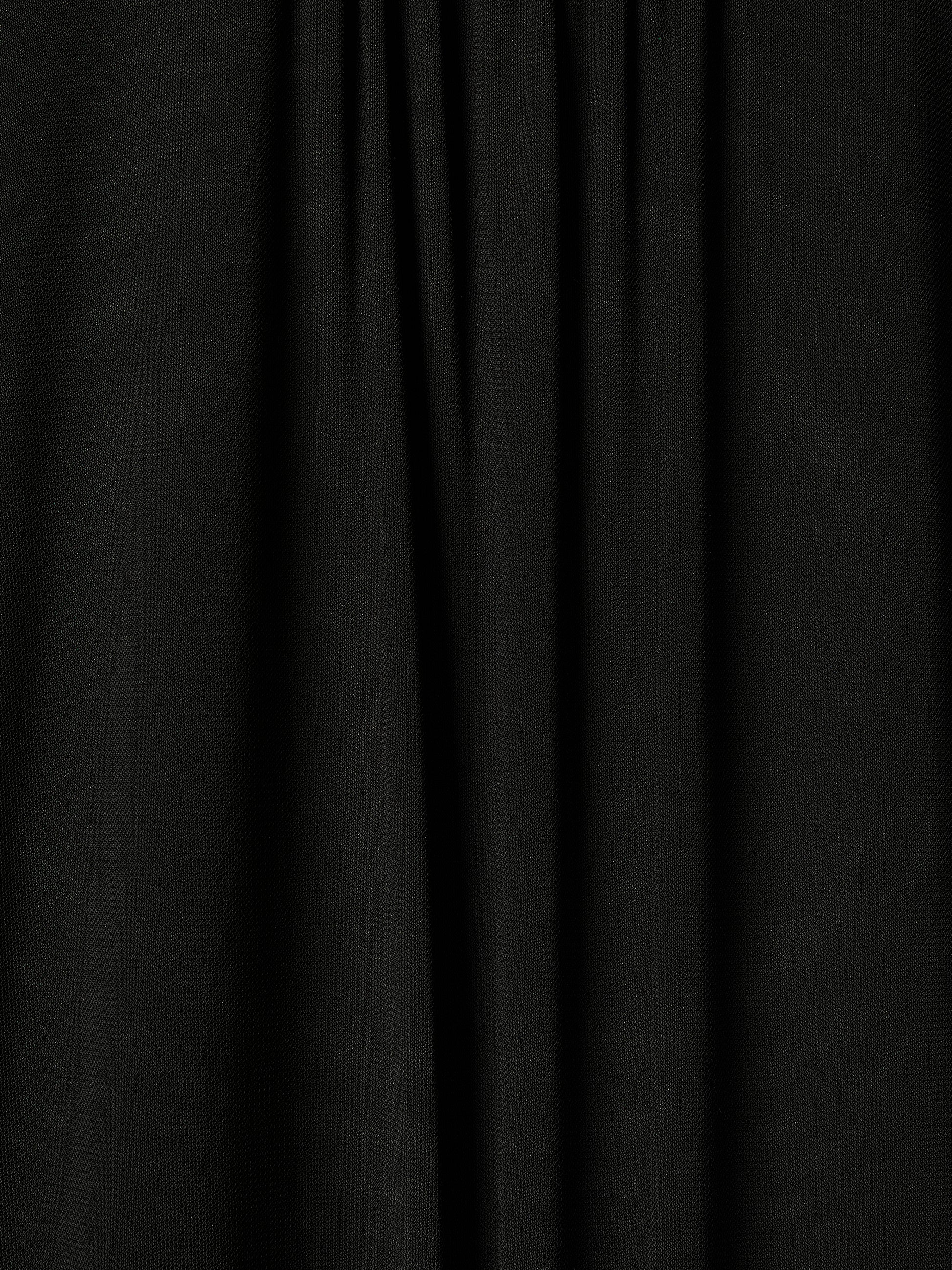 Draped Midi Cocktail Dress with Cascade