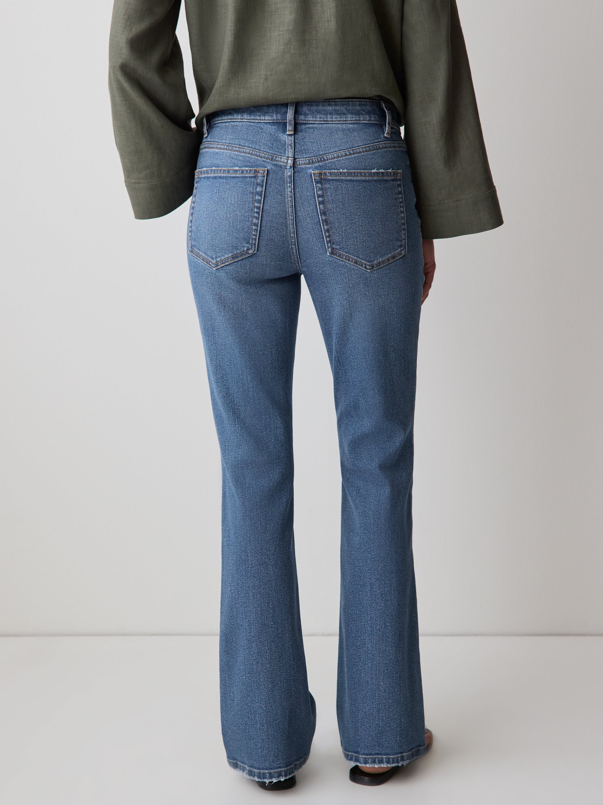 Mid-Rise Bootcut Jeans