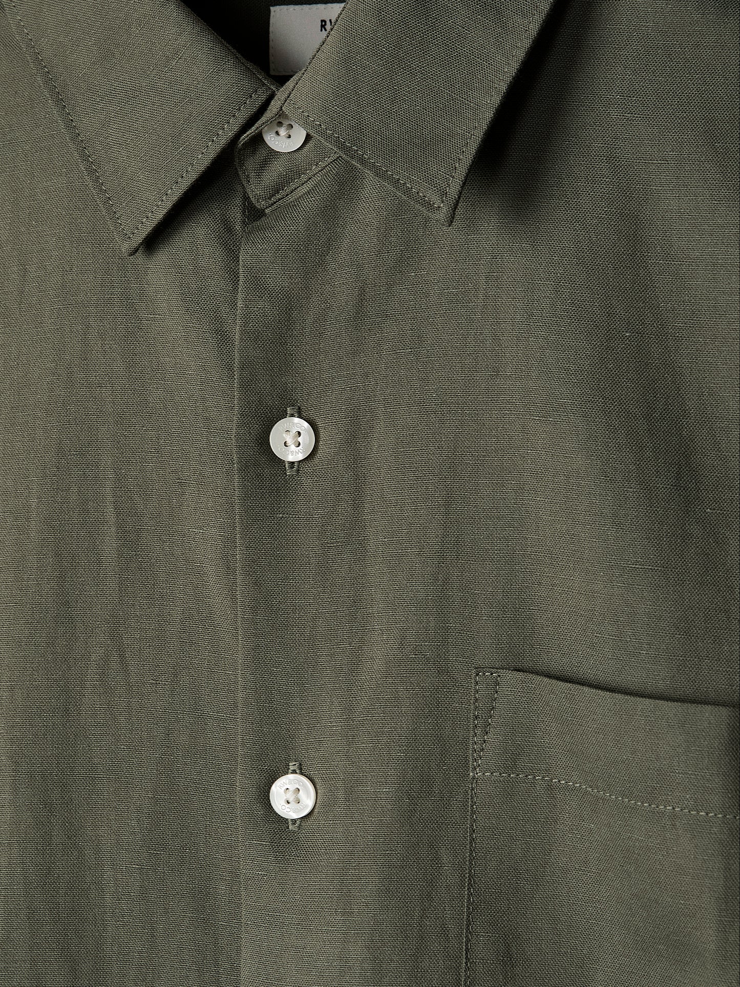 Mens Woven Linen Blend Shirt Regular Fit Short Sleeve