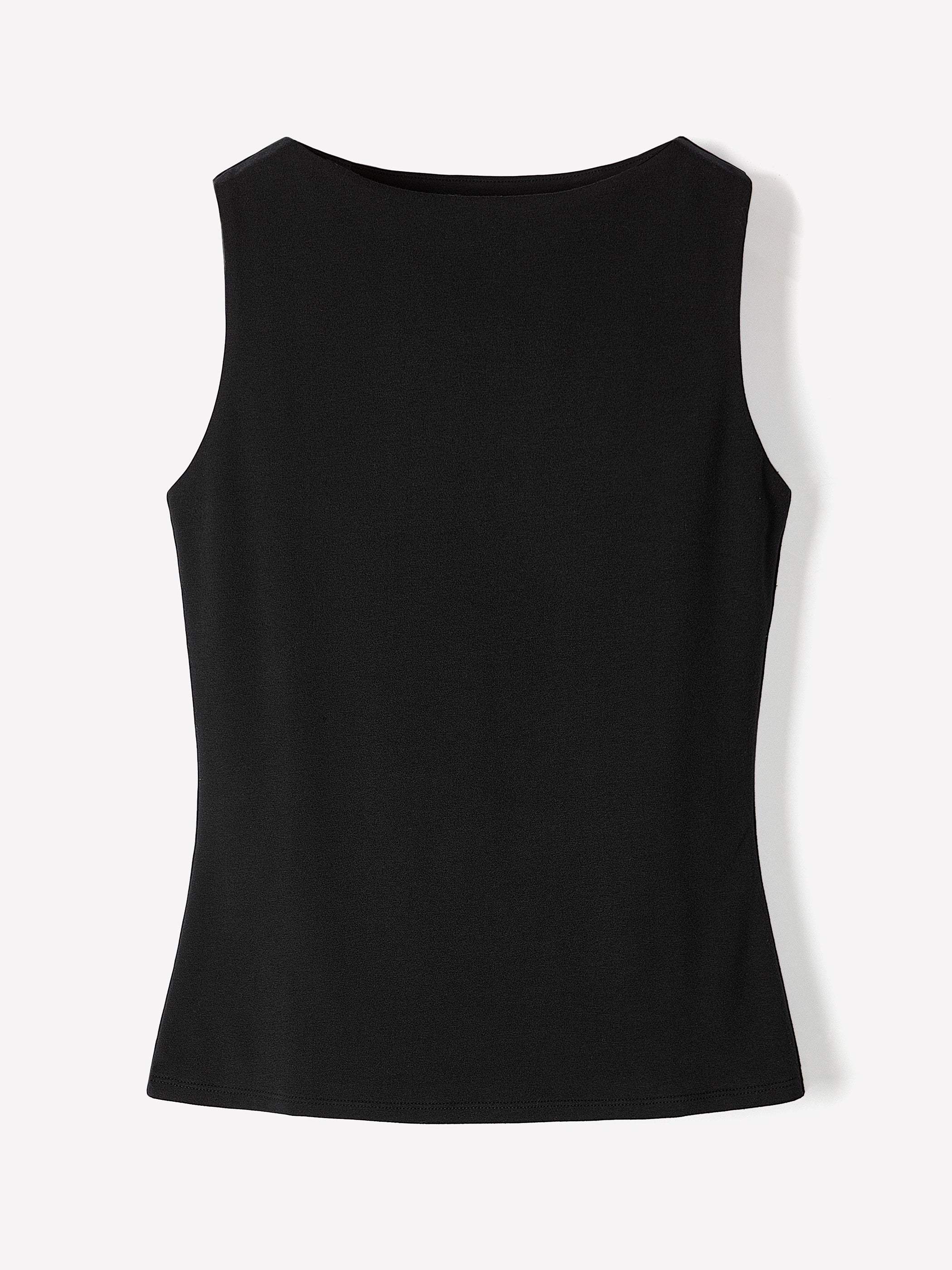 トップス draw drawers Cotton Boat Neck Tanktop Bateau Neck Tank - Solids | Talbots