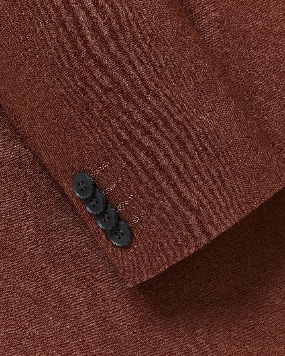 Slim Fit Stretch Linen Blazer