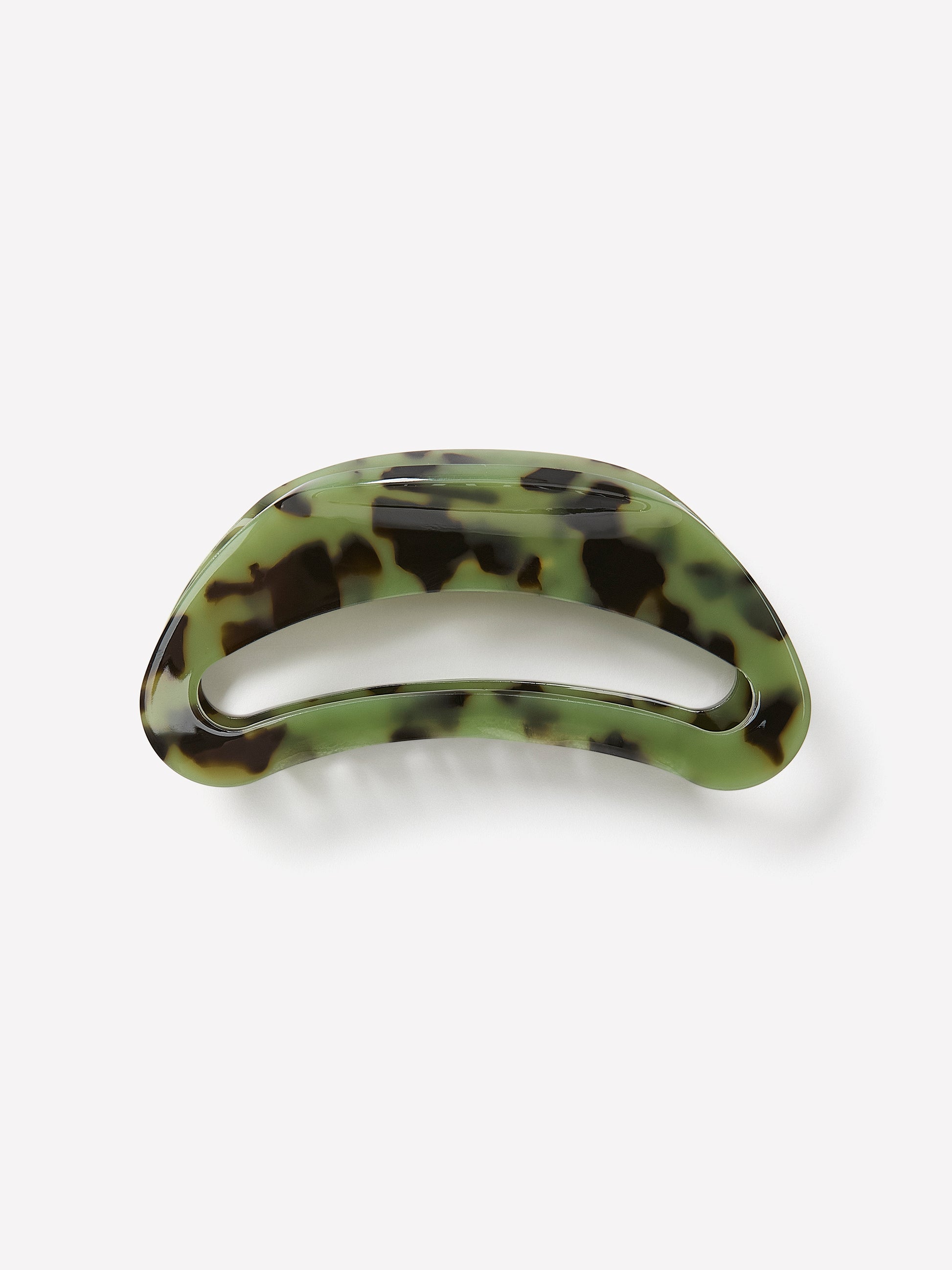 Hair Clip Plastic Green Tortoise Hair Gripper