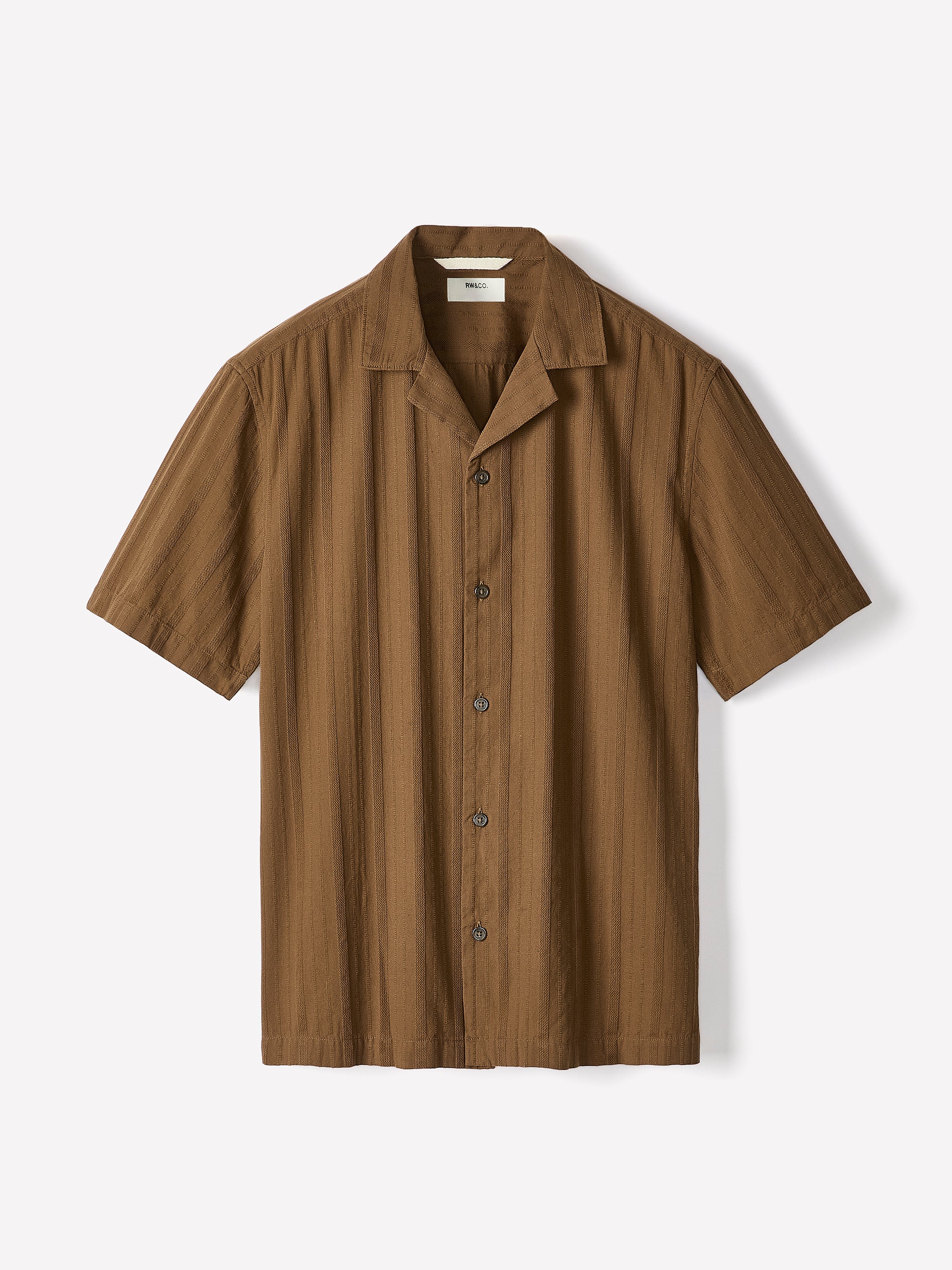 Short-Sleeve Shirt with Camp Collar