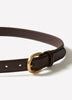 Leather Belt with Contrast Stitches