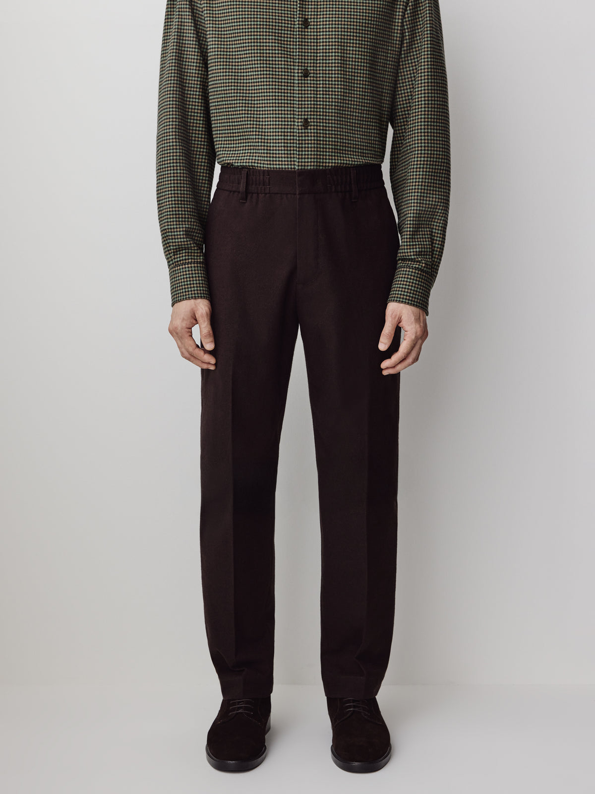 Tailored-Fit Brushed-Knit Pant