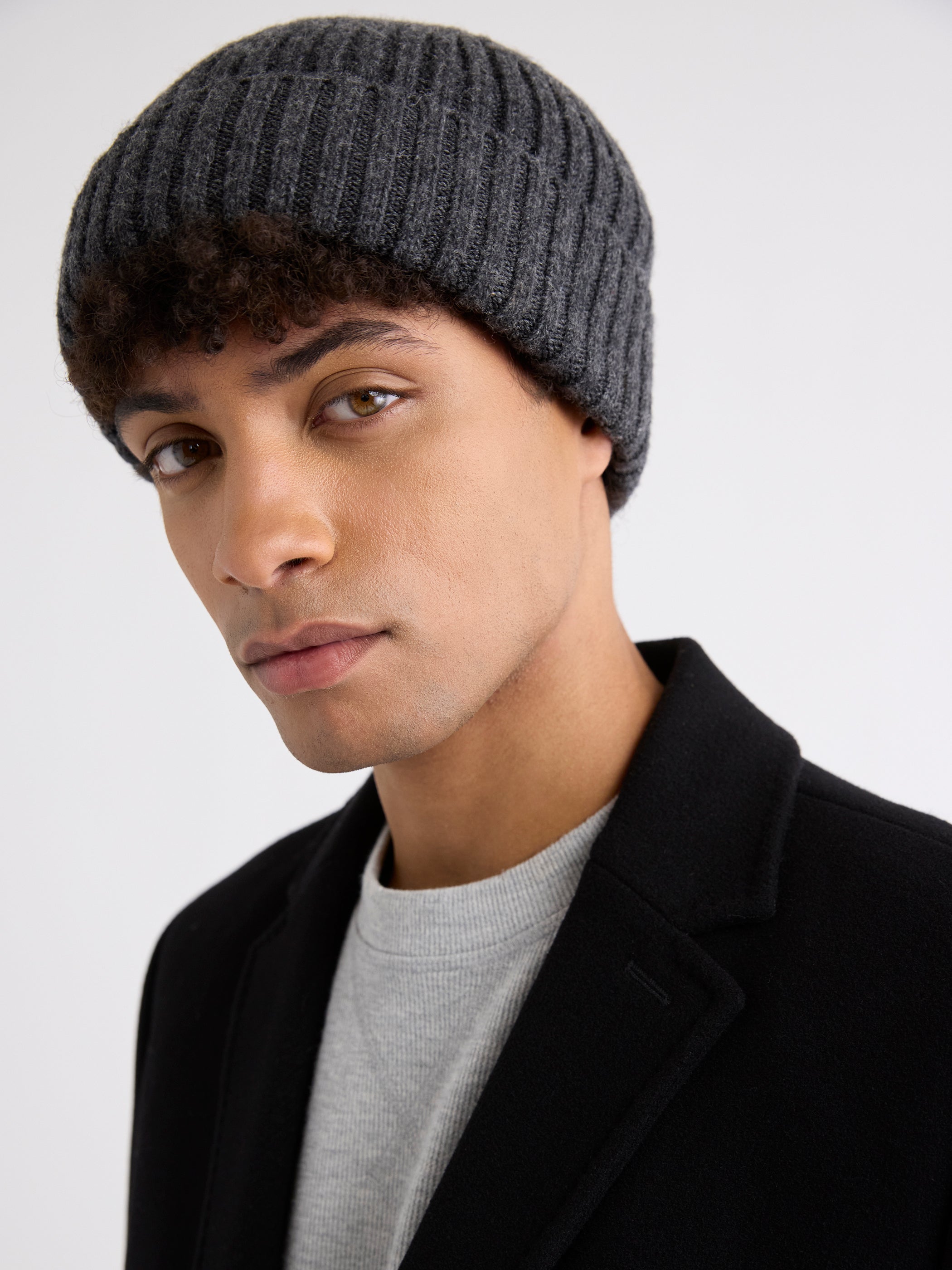 Ribbed Wool-Blend Beanie