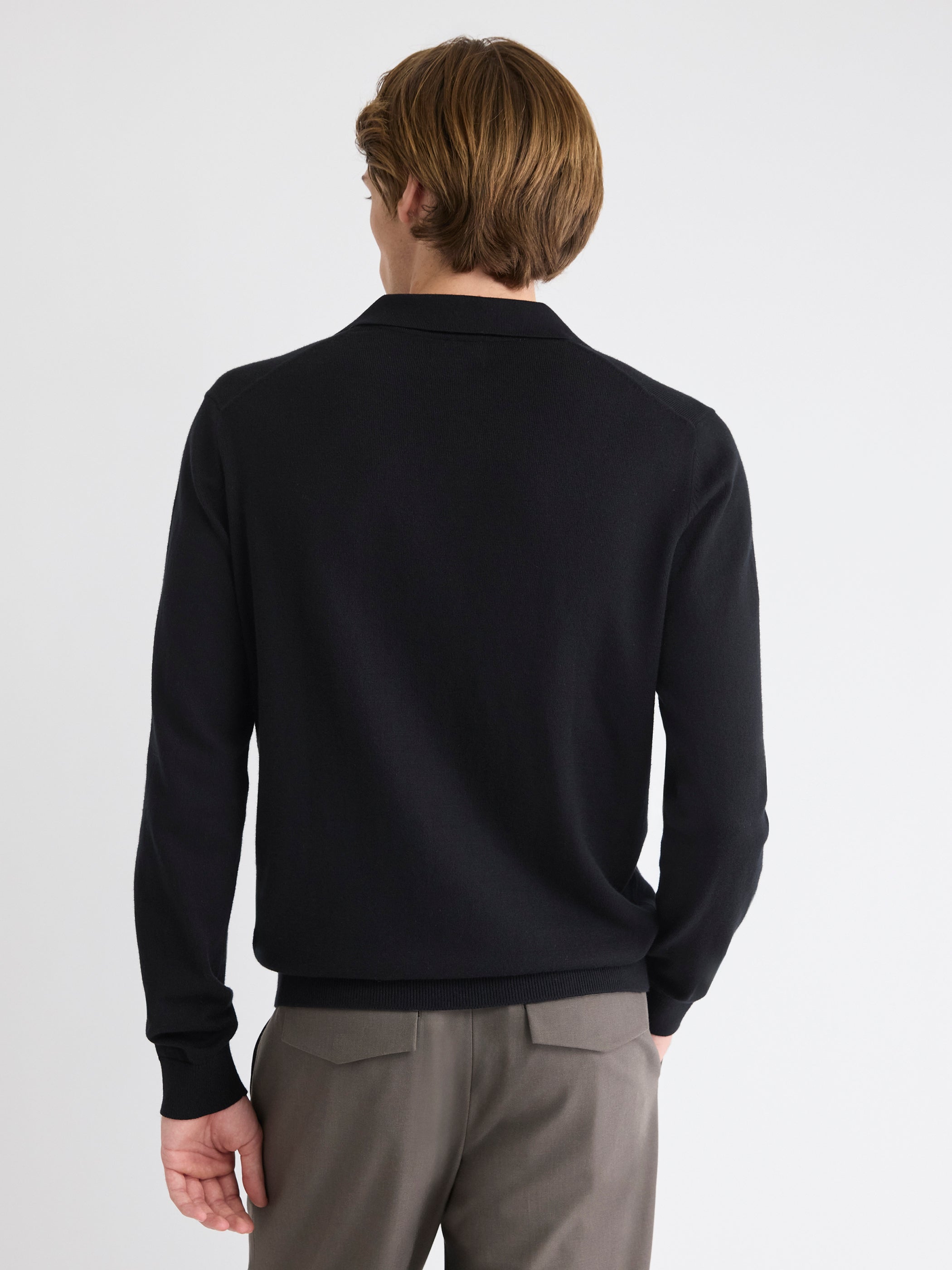 Long-Sleeve Sweater with Johnny Collar