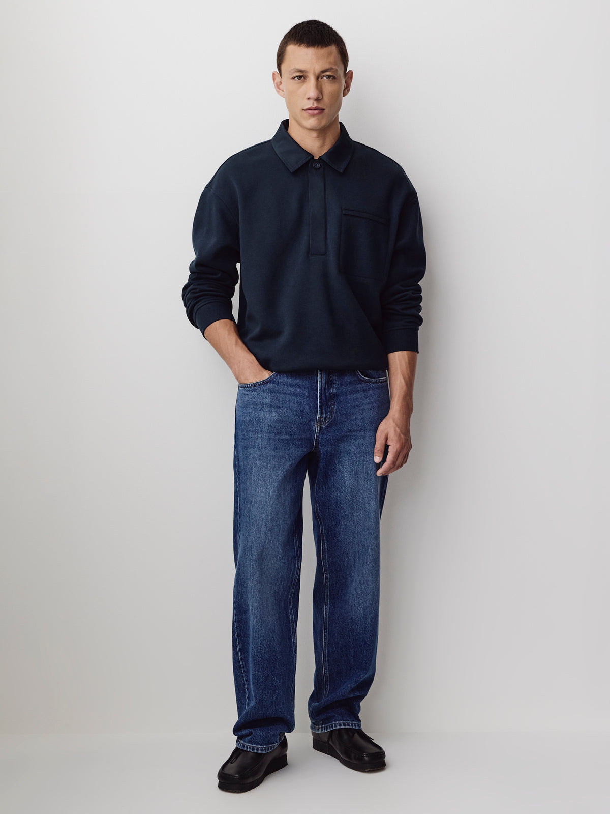 Men's Heavy Knit Cotton Blend Polo