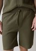 Mens Knit Textured Cotton Blend Shorts