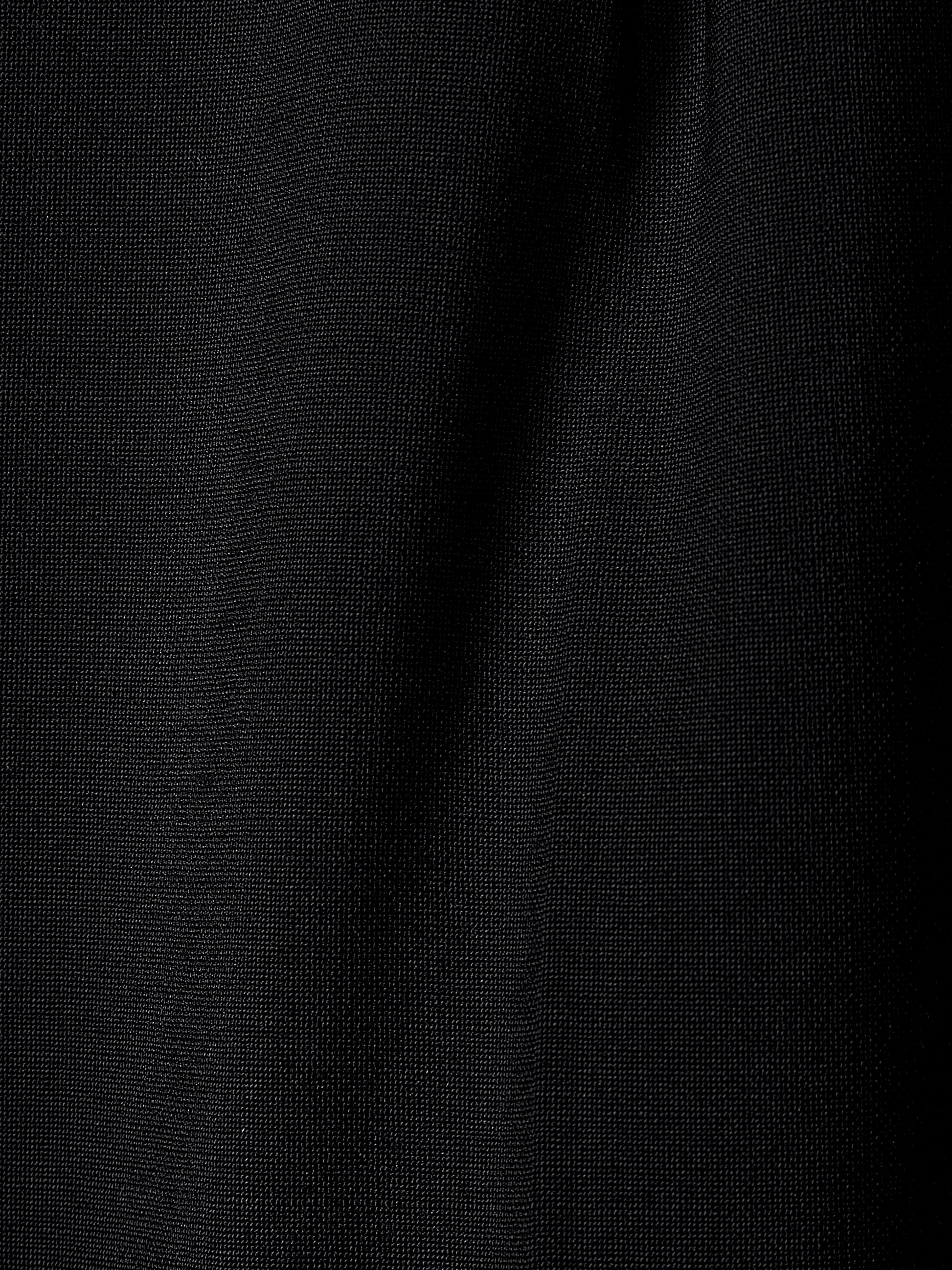 Black High-Rise Tapered-Leg Wool-Blend Pant